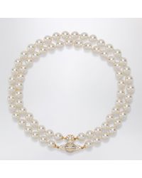 Vivienne Westwood - Orb Two-Row Necklace With Pearls - Lyst