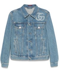 Gucci - Mid Wash Denim Trucker Jacket - Lyst