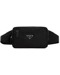 Prada - Re-Nylon And Saffiano Belt Bag - Lyst