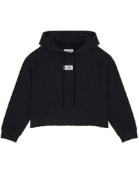 MM6 by Maison Margiela - Logo Cotton Hoodie - Lyst
