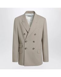 Ami Paris - Doublebreasted Virgin Wool Gabardine Jacket - Lyst