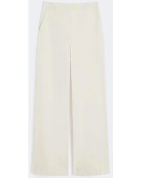 Max Mara - Straight-Fit Cotton Twill Trousers - Lyst
