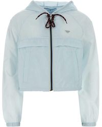 Prada - Pastel Light-blue Re-nylon Windbreaker - Lyst