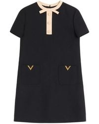 Valentino - Wool And Silk Blend Dress - Lyst