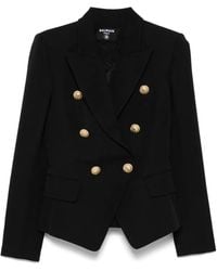 Balmain - Double-Breasted Wool Fitted Jacket - Lyst