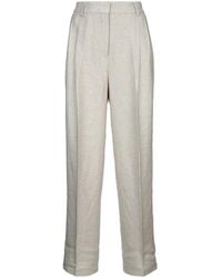 TOTEME - Double-Pleat Straight Trousers - Lyst