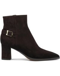 Santoni - "Elly 65" Zippered Ankle Boots - Lyst