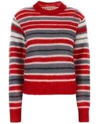 Marni - Embroidered Mohair Blend Sweater - Lyst