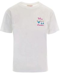 MC2 Saint Barth - Emilie T-Shirt With Bikini Obsession Embroidery And Rhinestones - Lyst