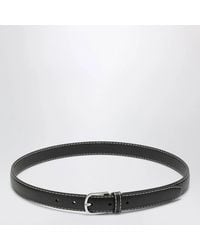 TOTEME - Slim Hammered Leather Belt - Lyst