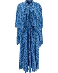 Balenciaga - Printed Dress - Lyst