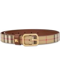 Burberry - Belt With Check Pattern - Lyst