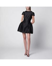Self-Portrait - Self Portrait Mini Taffeta Dress With Collar - Lyst