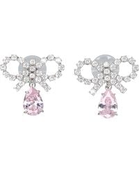 Self-Portrait - Micro Bow Droplet Earrings - Lyst