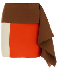 Fendi - Wool Mini Skirt - Lyst