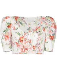 Zimmermann - Bellitude Laced Crop Top - Lyst