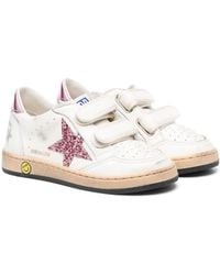 Golden Goose - Ball Star Strap Leather Upper Toe Strap Heel And Spur Laminated Star - Lyst