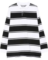 Balenciaga - Striped Logo-Patch Polo Shirt - Lyst