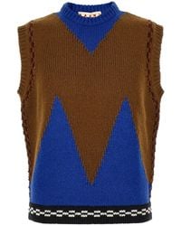 Marni - M-Shaped Intarsia Vest - Lyst