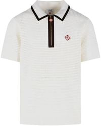 CASABLANCA - Waffle Stitch Polo Shirt - Lyst