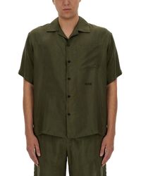 MSGM - Relaxed-Fit Cupro Shirt - Lyst