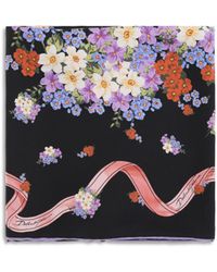 Dolce & Gabbana - Silk Scarf With Floral Print - Lyst