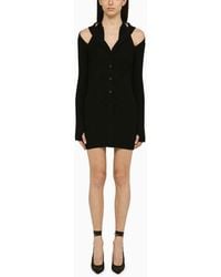 ANDREADAMO - Ribbed Mini Dress With Cut Out - Lyst