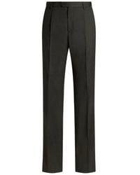 Etro - Cool Wool Trousers With Crease Detail - Lyst