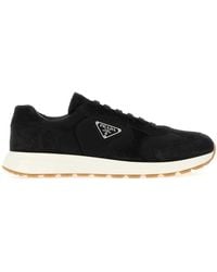 Prada - Re-Nylon And Suede Sneakers - Lyst