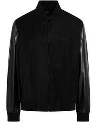 Gucci - Fabric Bomber With Nappa Leather Sleeves - Lyst