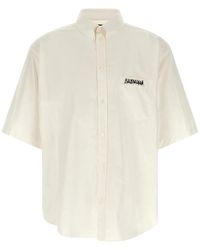 Balenciaga - Oversized Shirt With Short Sleeves - Lyst