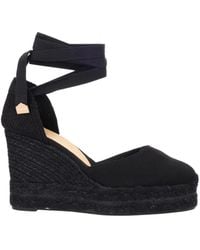 Castañer - Castañer Cotton Leather Heel - Lyst