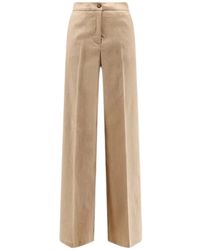 Pinko - Viscose Polyamide Elastane Trousers - Lyst