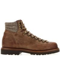 Brunello Cucinelli - Leather Ankle Boots - Lyst