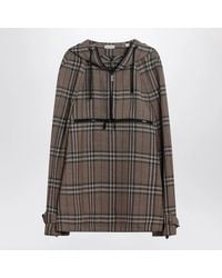 Burberry - Half-Zip Jacket With Check Pattern - Lyst
