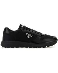 Prada - Nylon And Leather Sneakers - Lyst