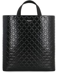 Prada - Smooth Leather Tote Bag - Lyst