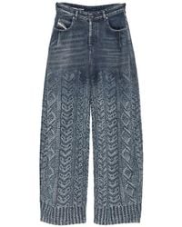 DIESEL - Wide-Leg Denim Jeans - Lyst