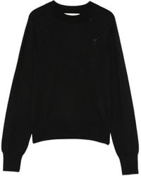 Ami Paris - Logo-Embroidered Sweater - Lyst