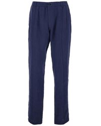 Emporio Armani - Linen Trousers - Lyst