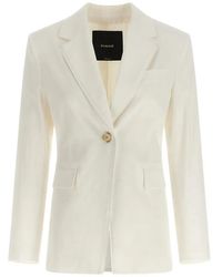 Pinko - Linen Viscose Elastane Jacket - Lyst