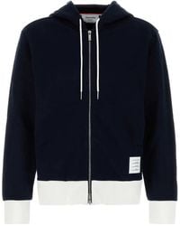Thom Browne - Zip Up Hoodie With Engineered 4 Bar - Lyst