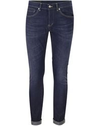 Dondup - George Skinny Fit Stretch Denim Jeans With Contrast Stitching - Lyst