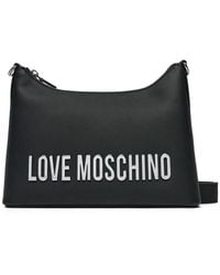 Moschino - Logo Plaque Shoulder Bag - Lyst