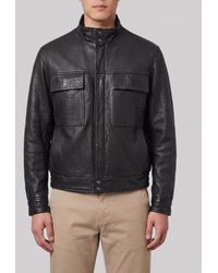 Salvatore Santoro - Hammered Leather Bomber Jacket - Lyst