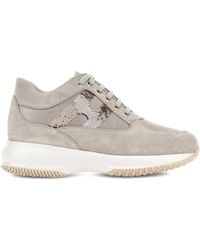 Hogan - Interactive Suede Sneakers With Sequins - Lyst