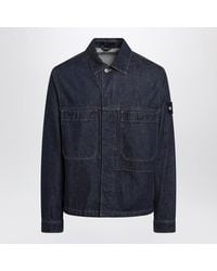 Stone Island - Dark Denim Shirt Jacket - Lyst