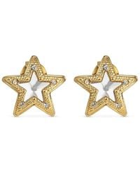 Jimmy Choo - Finish Metal Jc Star Stud Earrings With Swarovski Crystals - Lyst