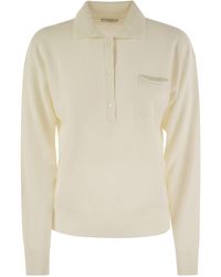 Peserico - Virgin Wool, Silk And Cashmere Tricot Sweater - Lyst