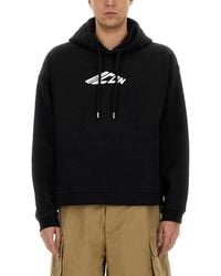 DSquared² - Cropped Sweatshirt With Bold Logo Print - Lyst